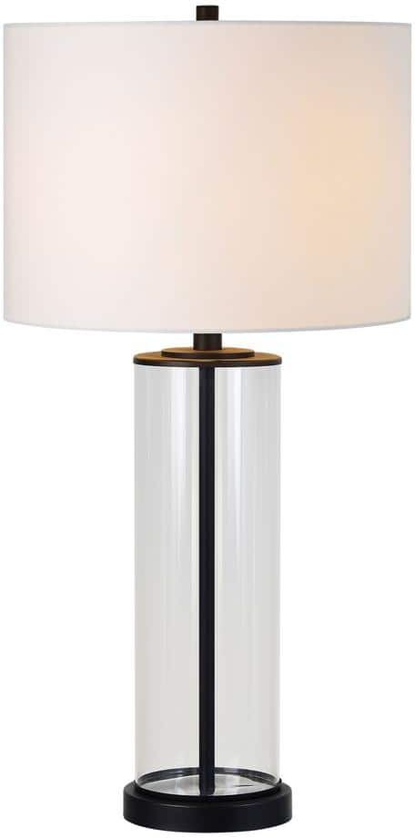 Notre Dame Design Chad 28 in. Table Lamp with Off White Cotton Shade (Set of 2)