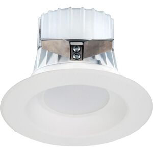 Volume Lighting 1-Light Indoor/Outdoor 4 in. 3000K White Aluminum Integrated LED Recessed Retrofit Downlight and Round Trim and Lens