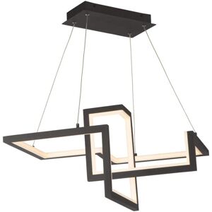 WAC Lighting Minecraft 23 in. 385-Watt Equivalent Integrated LED Black Pendant with Acrylic Shade