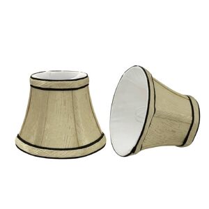 Creative Labs 5 in. x 4 in. Ivory/Black Accent Bell Lamp Shade (2-Pack)