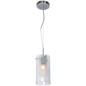 Access Lighting Proteus 1-Light Brushed Steel Shaded Incandescent with Glass Shade