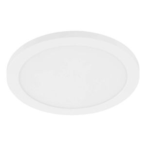 Eglo Trago 8.86 in. W x 0.51 in. H White Integrated LED Flush Mount Ceiling Light with White Acrylic Shade