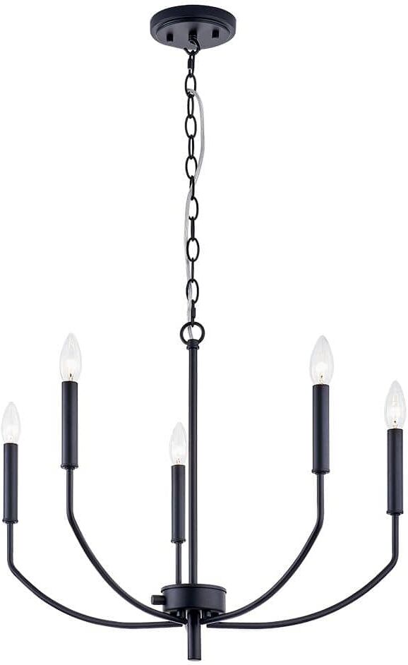 Home Decorators Collection Athens Five Lights Chandelier Matte Black Finish