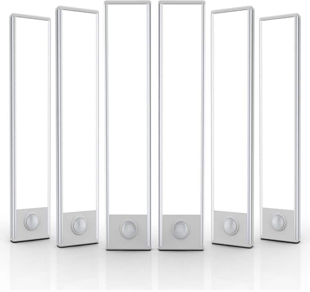 Etokfoks 20-Watts Under Cabinet LED Amplifier Lights Motion Sensor Wireless and Rechargeable for Home in White (6-Pack)