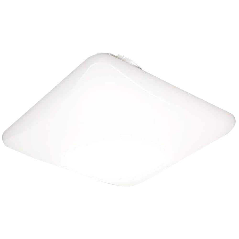 Lithonia Lighting 11 in. Square Low-Profile White Integrated LED Flush Mount