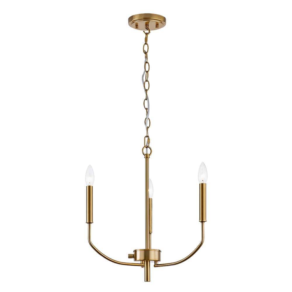 Home Decorators Collection Athens Three Lights Chandelier Aged Brass Finish