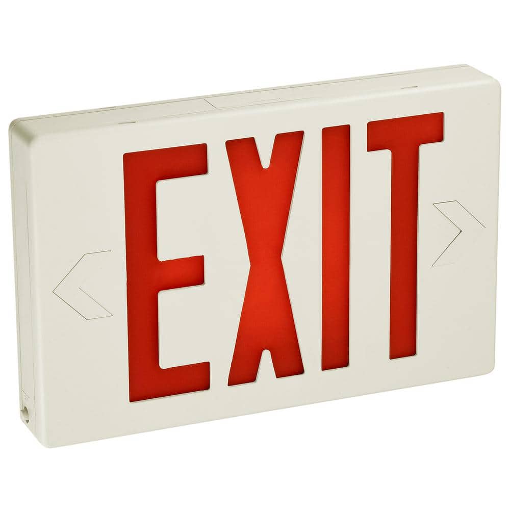 Sunlite 120-Volt Integrated LED with Rechargeable NiCd Battery White Exit Sign