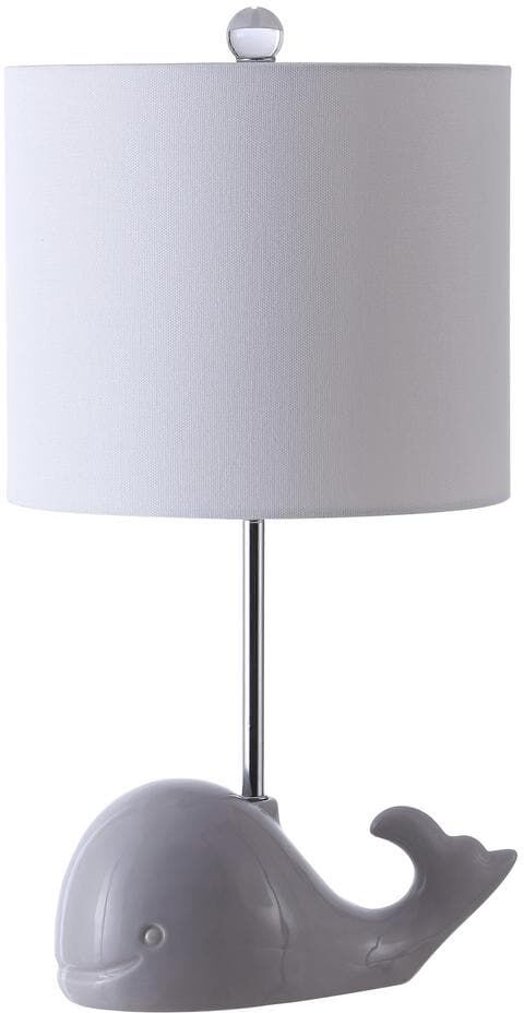 SAFAVIEH Walter Whale 19 in. Gray Table Lamp