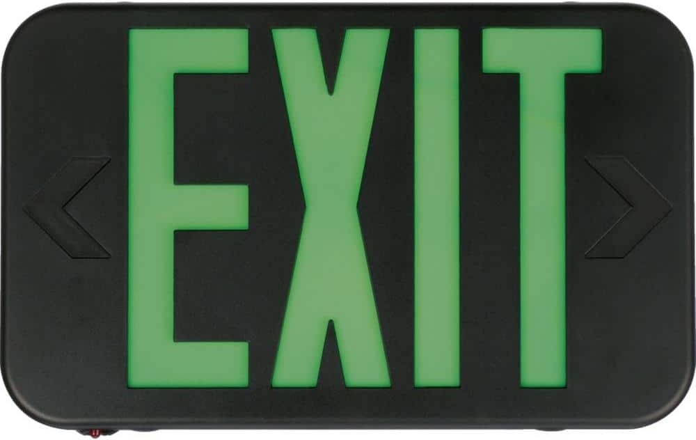 Lithonia Lighting Contractor Select EXRG 3.6-Volt Backup Battery Integrated LED Black Exit Sign