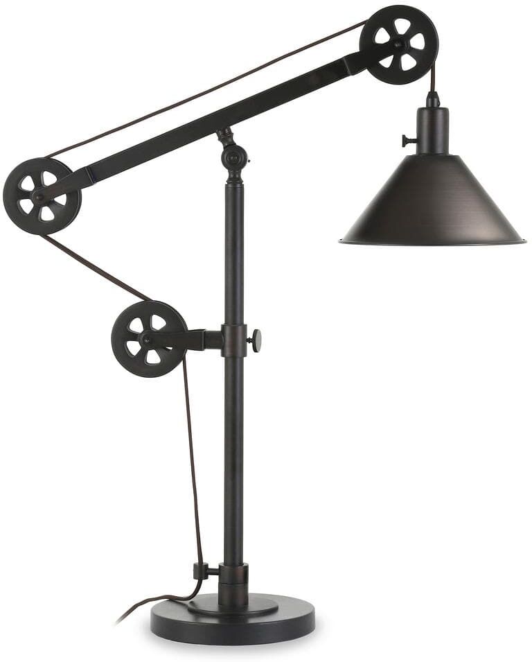 Meyer&Cross Descartes 29 in. Blackened Bronze Table Lamp with Pulley System table l