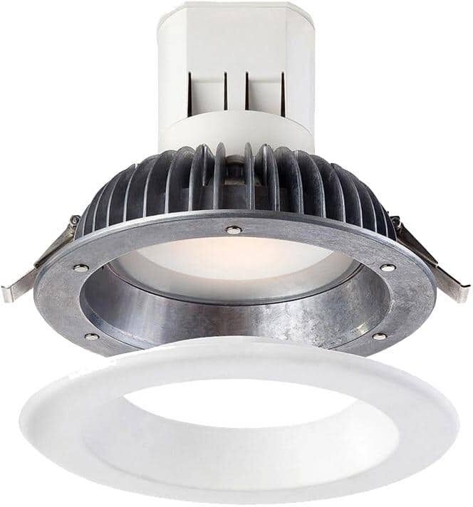 EnviroLite Easy Up with Magnetic Trim 6 in. White Integrated LED Recessed Kit