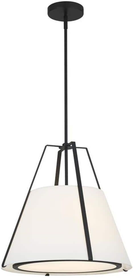 Crystorama Fulton 3-Light Black Pendant