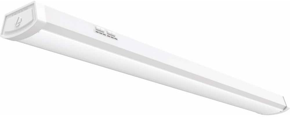 Lithonia Lighting 4 ft. 2000/3000/4000 Lumens Integrated LED White Low Profile Wraparound Light Fixture, 3000K/4000K/5000K