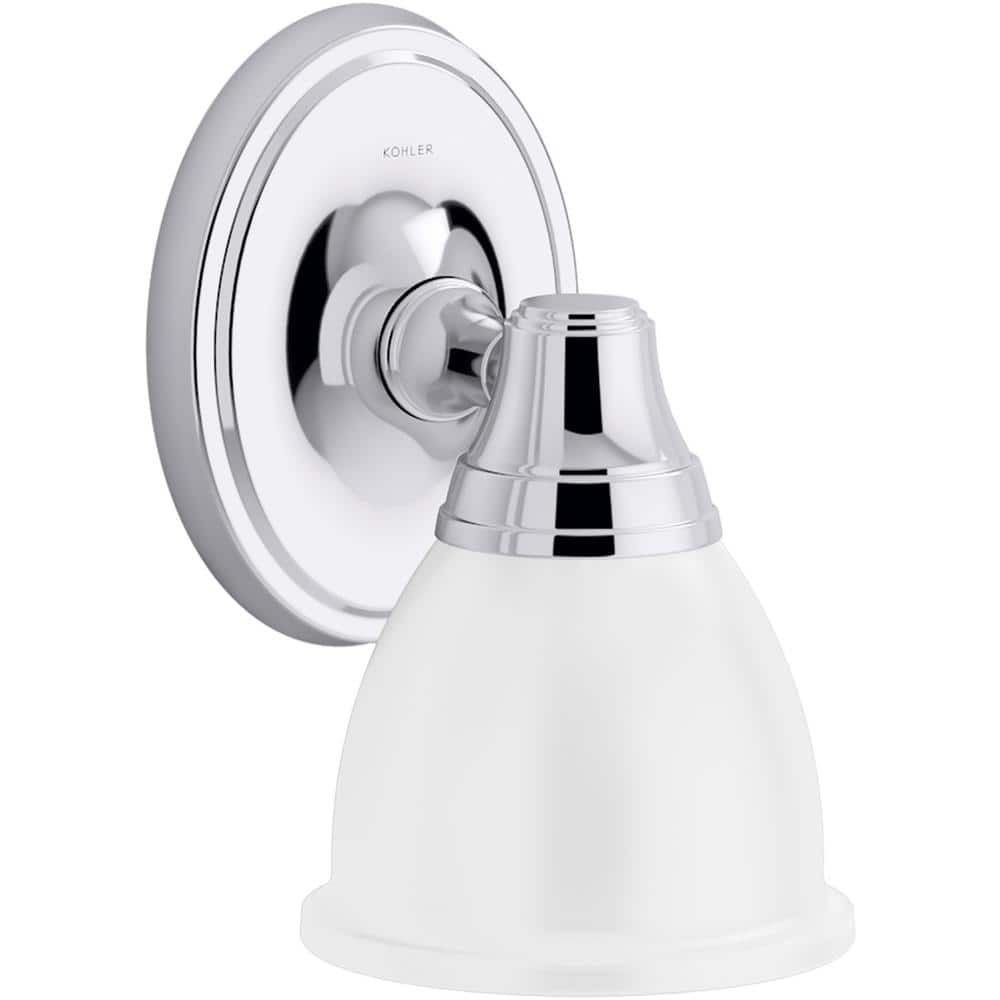 KOHLER Forte 1 Light Polished Chrome Indoor Bathroom Wall Sconce, Position Facing Up or Down, UL Listed