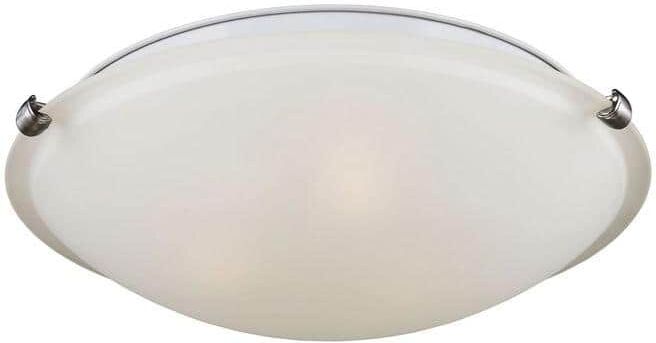 Generation Lighting Clip Ceiling Flush Mount 3-Light Brushed Nickel Flush Mount