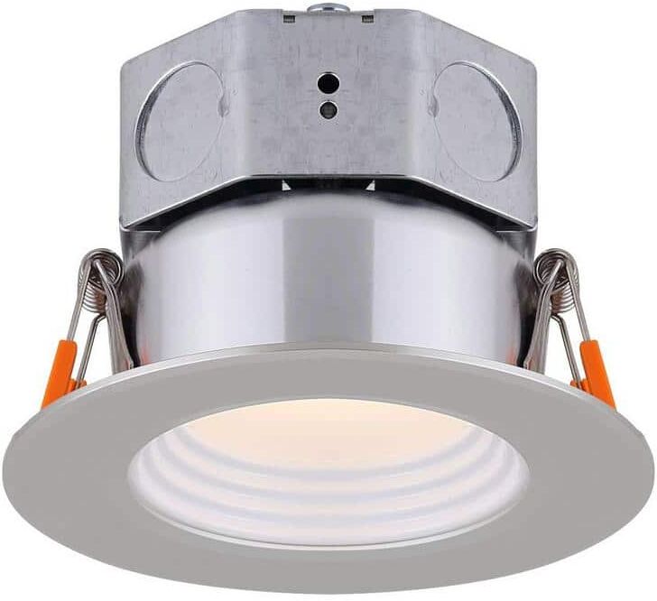 3 in. Nickel New Construction IC Rated Recessed Integrated LED Kit