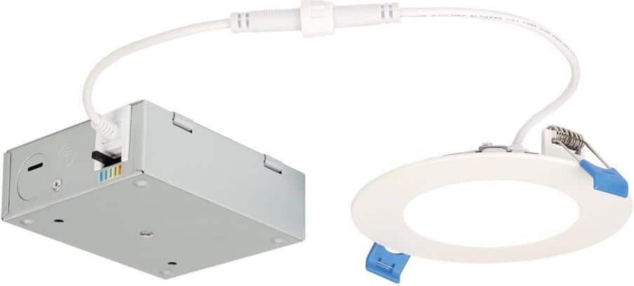 Westinghouse Slim 4 in. Selectable New Construction and Remodel IC Rated Recessed Integrated LED Kit for Shallow Ceiling