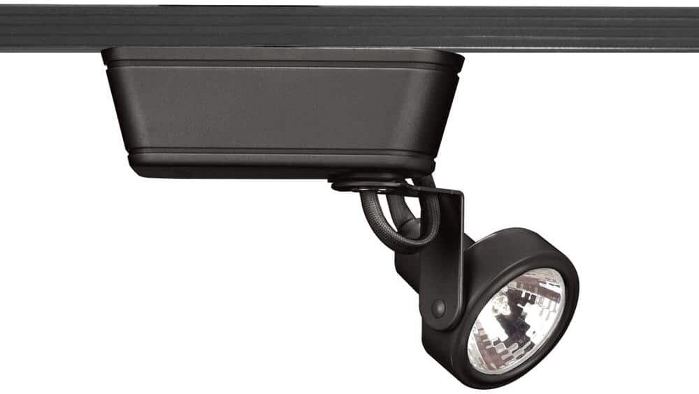 WAC Lighting 1-Light 75-Watt Black Range Low Voltage Track Head for H Track