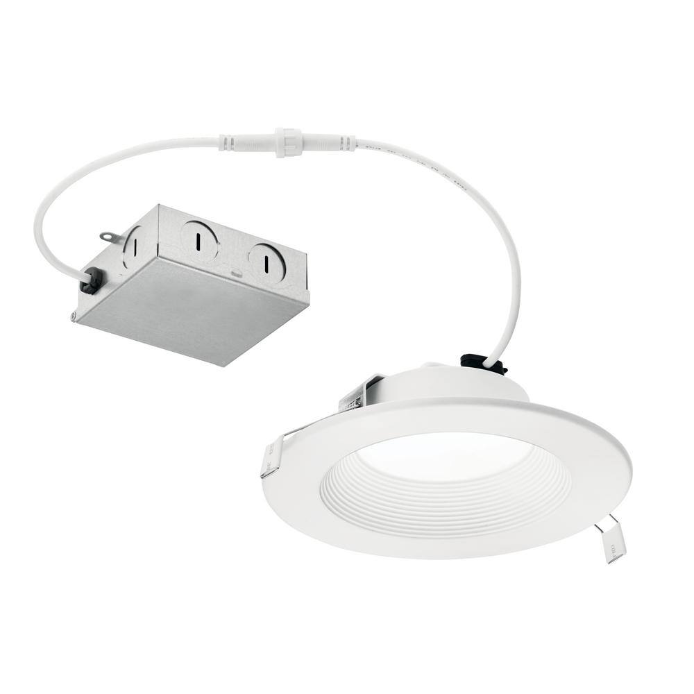 KICHLER Direct-to-Ceiling 6 in. Round White 2700K Integrated LED Canless Recessed Light Kit