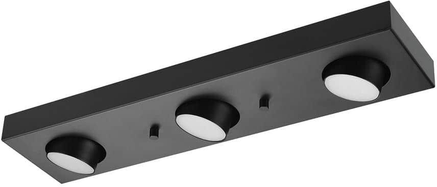 Globe Electric Bleecker 1.6 ft. 3-Light Matte Black Integrated LED Fixed Track Lighting Kit