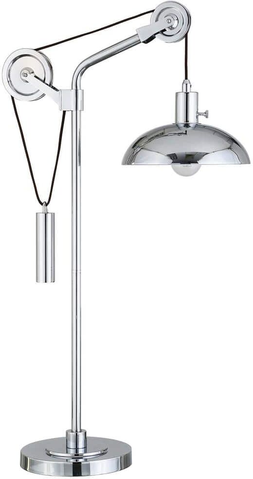 Meyer&Cross Neo 33.5 in. Polished Nickel Table Lamp with Solid Wheel Pulley System