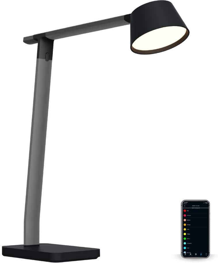 Black & Decker Verve Designer Smart Desk Lamp, Works with Alexa, Auto-Circadian Mode, Qi Wireless Charger