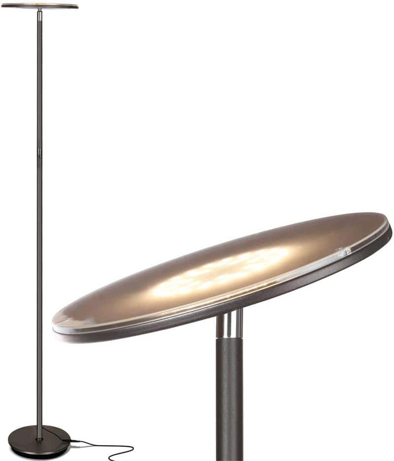 Brightech Sky 63 in. Oil Brushed Bronze Industrial 1-Light Dimmable LED Floor Lamp with Adjustable Head