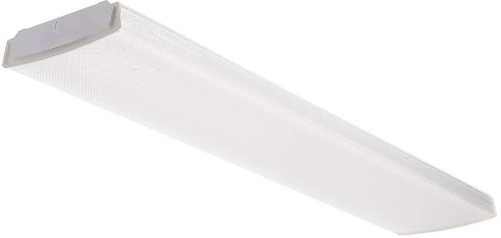 Lithonia Lighting Contractor Select 48-in. 4000 Lumens Integrated LED White Low Profile Flush Mount Wraparound Light