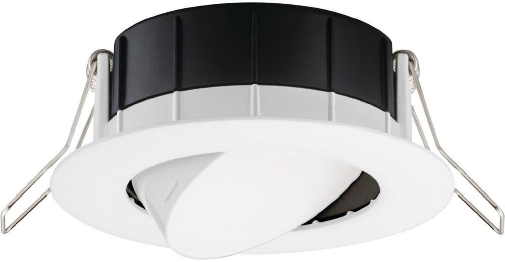 Lithonia Lighting 3 in. 3000K New Construction or Remodel Matte White Recessed Integrated LED Gimbal Kit