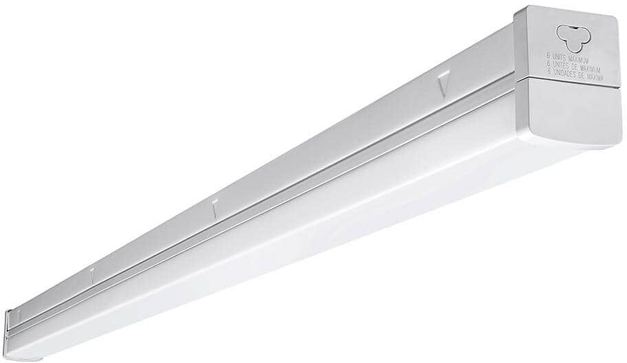 ETi 4 ft. 100-Watt Equivalent Integrated LED White Strip Light Fixture 5000K Linkable High Output 5000 Lumens Dimmable