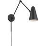 KICHLER Sylvia 32.5 in. 1-Light Black Office Indoor Wall Sconce Light