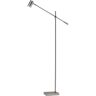 HomeRoots 63 in. Silver 1 Light 1-Way (On/Off) Standard Floor Lamp for Liviing Room with Metal Cylin.der Shade