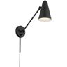 KICHLER Sylvia 19.75 in. 1-Light Black Office Indoor Wall Sconce Light