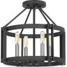 Quoizel Victor 4-Light Mottled Black Semi-Flush Mount