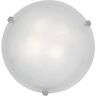 Access Lighting Mona 16 in. 2-Light Brushed Steel Flush Mount