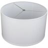 FenchelShades.com Fenchel Shades 18 in. Top Diameter x 18 in. Bottom Diameter x 12 in. Height Drum Lamp Shade - Linen White