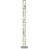 HomeRoots 49 in. White 1 Light 1-Way (On/Off) Column Floor Lamp for Bedroom with Acrylic Cylin.der Shade