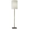 HomeRoots 60.5 in. Brass 1 Light 1-Way (On/Off) Standard Floor Lamp for Liviing Room with Cotton Cylin.der Shade