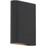 Access Lighting Lux Transitional 2-Light Black, Frosted Dimmable Wall Sconce