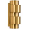 Merra 2.4 in. 2-Light Satin Gold Modern Luxury Wall Sconce with Stainless Steel Shade