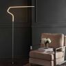 JONATHAN Y Julian 65.25 in. Chrome Integrated LED Metal Floor Lamp