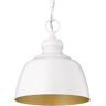 Golden Lighting Holmes 1-Light Matte White Mini Pendant with Matte White Shade