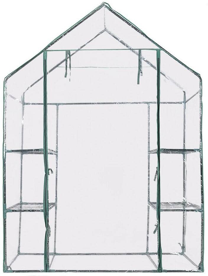 ANGELES HOME 56.5 in. W x 29 in. D x 77 in. H Polyethylene Transparent Greenhouse