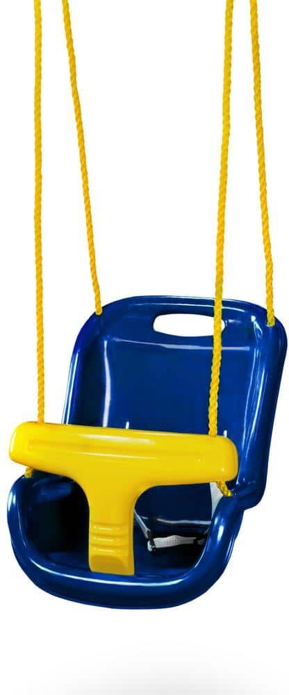 Gorilla Playsets Blue Infant Swing with High Back