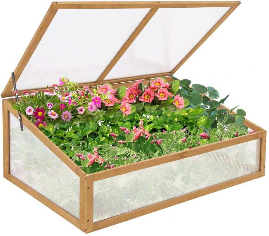 Eagle 39.4 in. W x 25.2 in. D x 15.7 in. H Garden Cold Frame Greenhouse