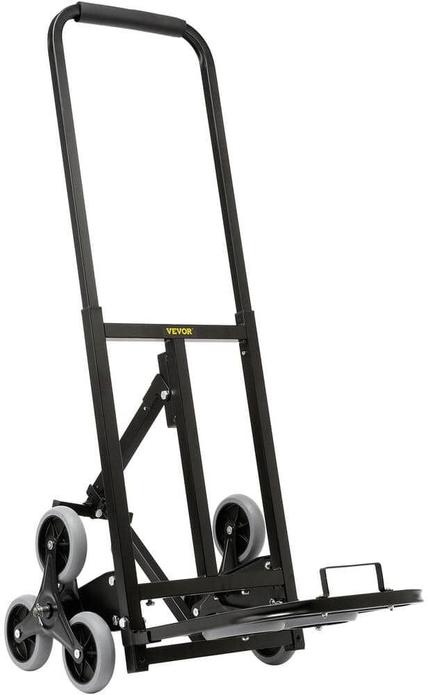 VEVOR Stair Climbing Cart 375 lbs. Foldable Hand Truck with Backup Wheels for Transport Goods in Warehouses, Shopping Mall