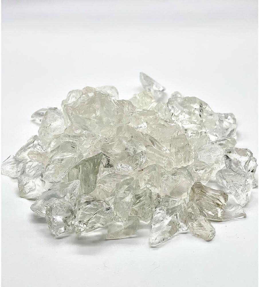 Element Fireglass Element Fire Glass Large Crystal Clear Fire Pit Glass Rocks, 1/2 in. -1 in. 10 lbs., Indoor or Outdoor Fire Glass