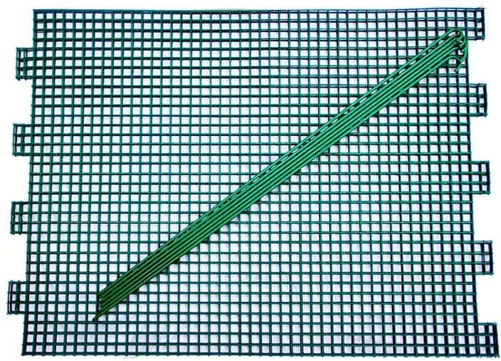 18 in. Vinyl Tall Green Coated Galvanized Steel Expandable Modular Garden Fencing System