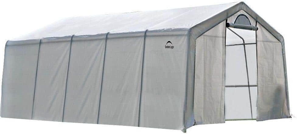 ShelterLogic 12 ft. W x 20 ft. D GrowIt Heavy-Duty, Walk-Thru Greenhouse with Patent-Pending Stabilizers and Easy-Slide Cross Rails