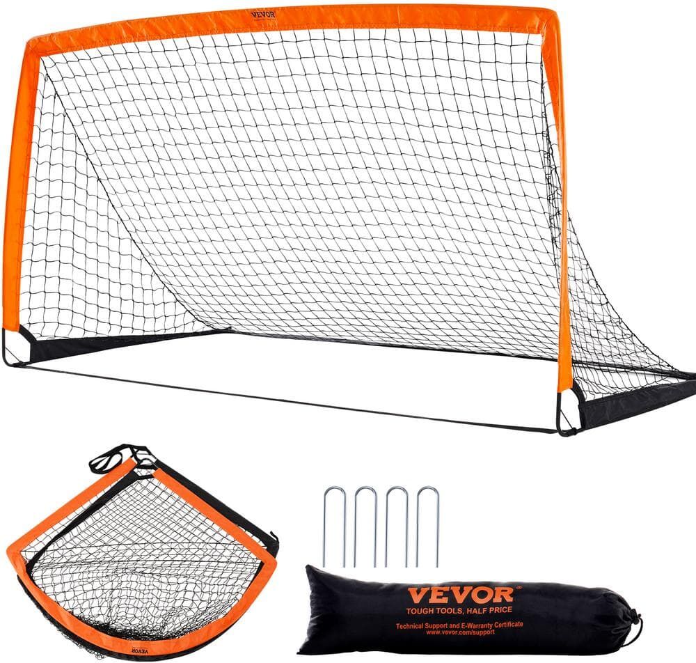 VEVOR Portable Soccer Goal 6.5 x 3.25 ft. Kids Backyard Soccer Net Foldable Pop Up Practice Soccer Net